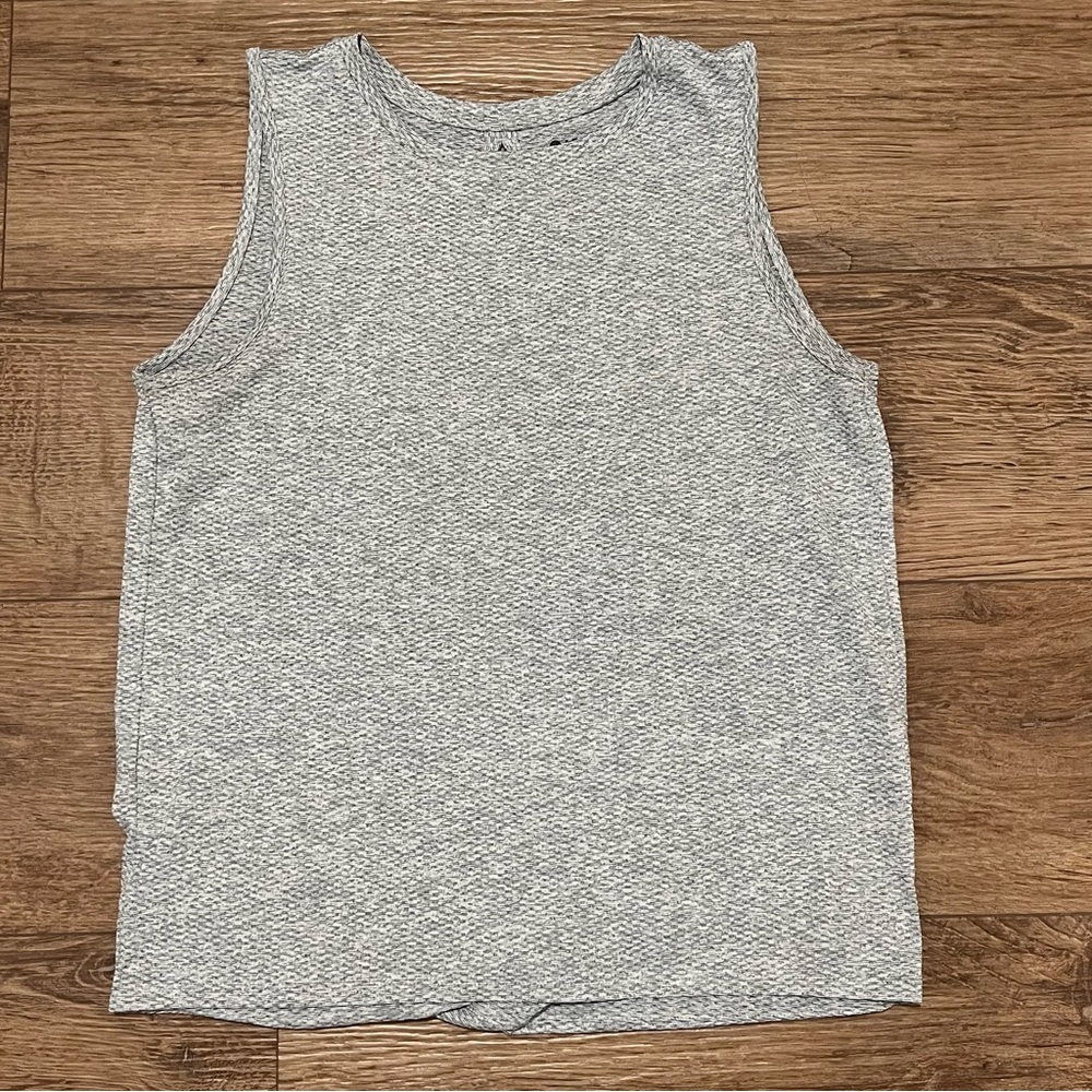 Athleta Essence Grey Open Back Drape Tank Top XS